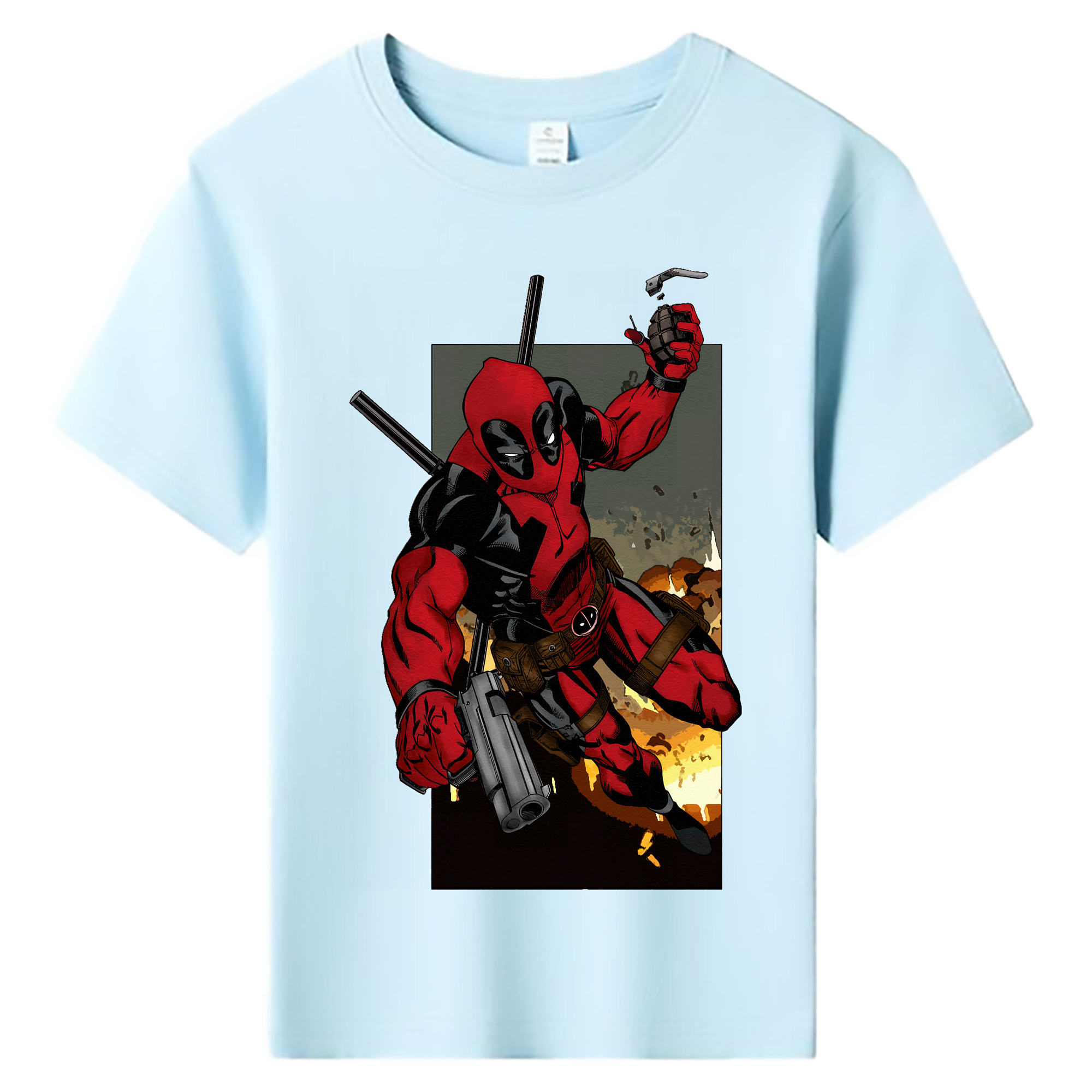 （画像用） Deadpool デッドプール 綿100％キッズTシャツ（フロントプリント）